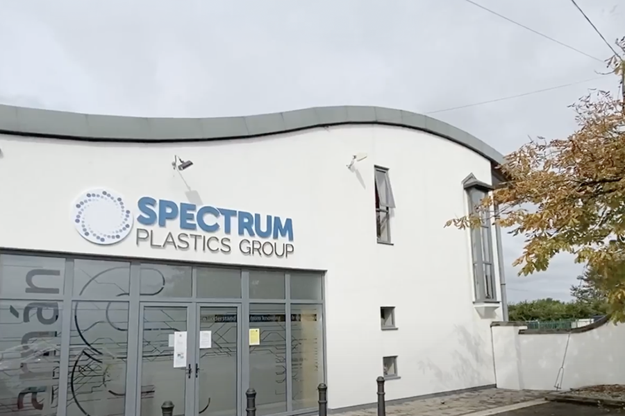 An exterior shot of Spectrum Plastics Group's Wexford, Ireland facility