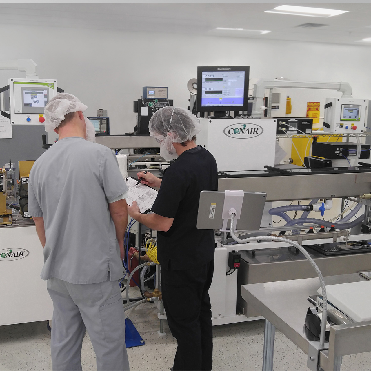 A medical device developer providing direction on tubing needs during Engineering Day